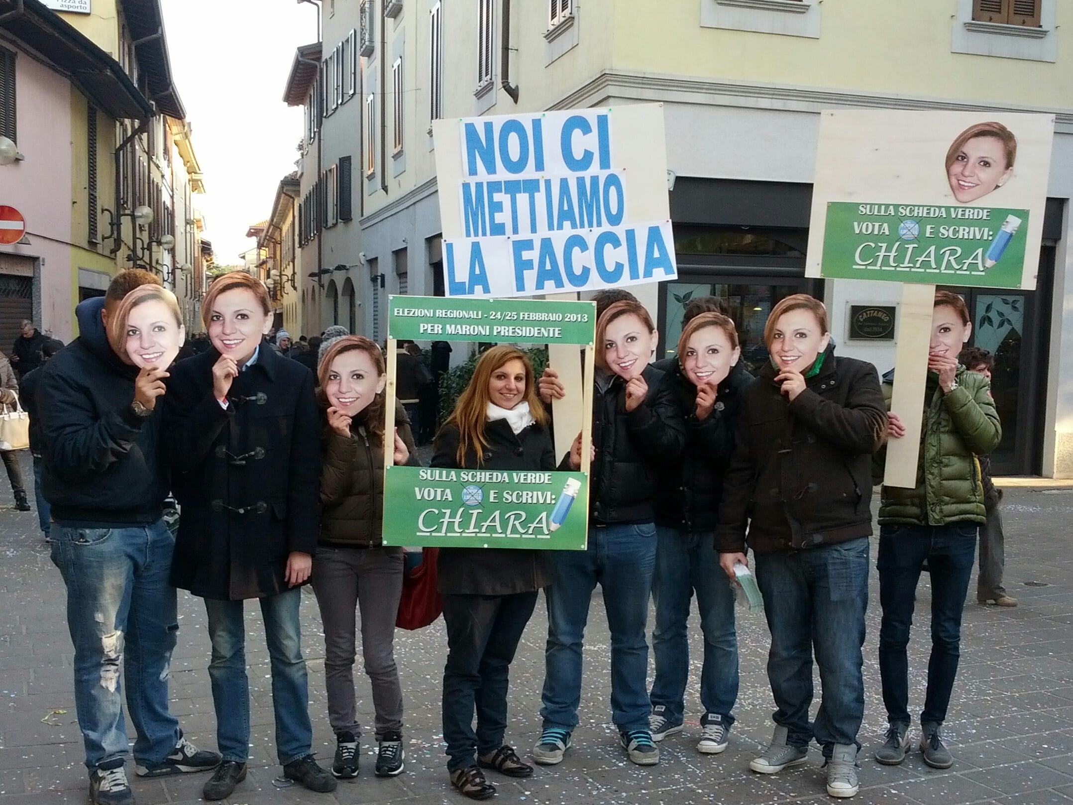 Chiara Favaloro, flash mob “noi ci mettiamo la faccia”