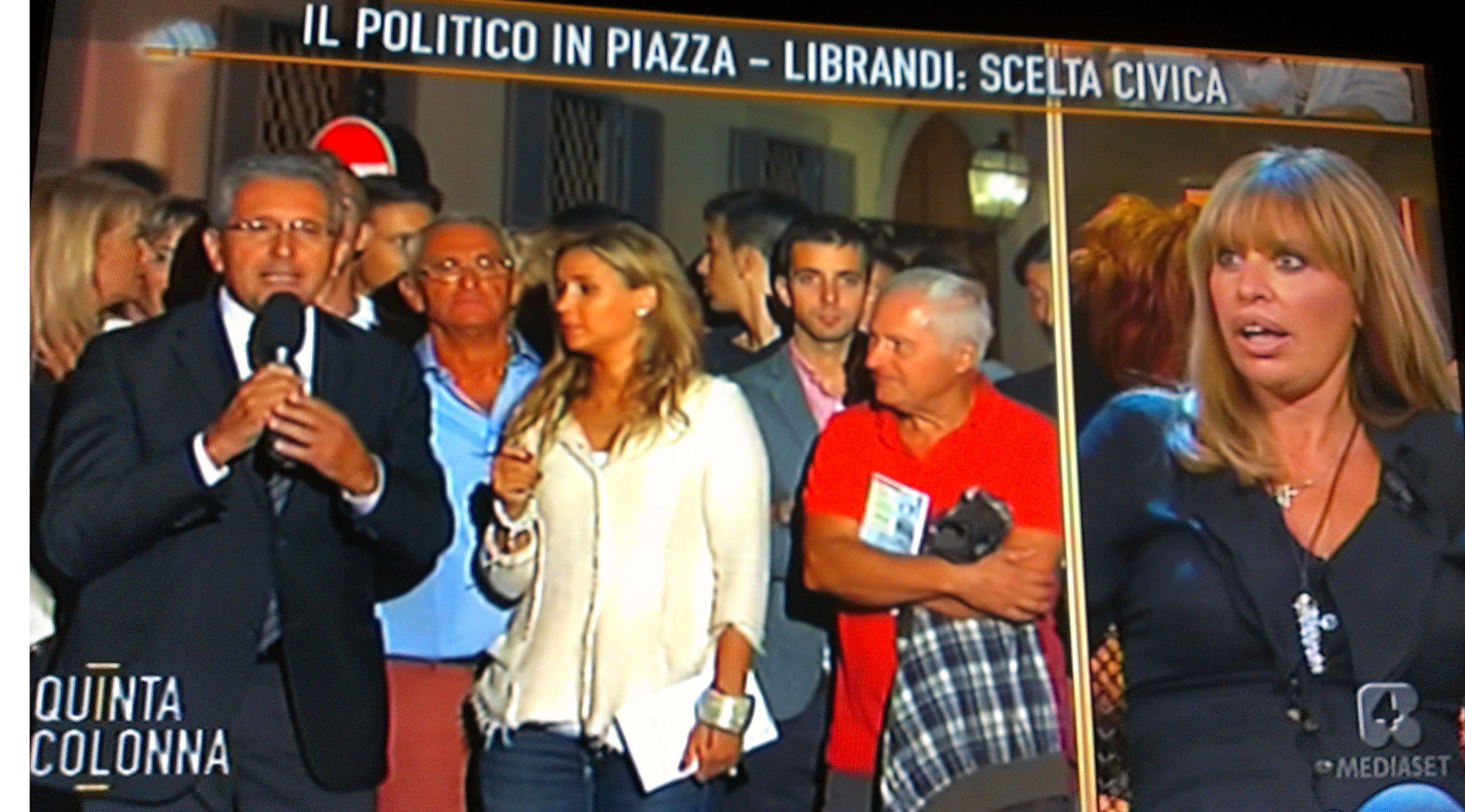 Librandi versus Alessandra Mussolini: scintille a Quinta colonna