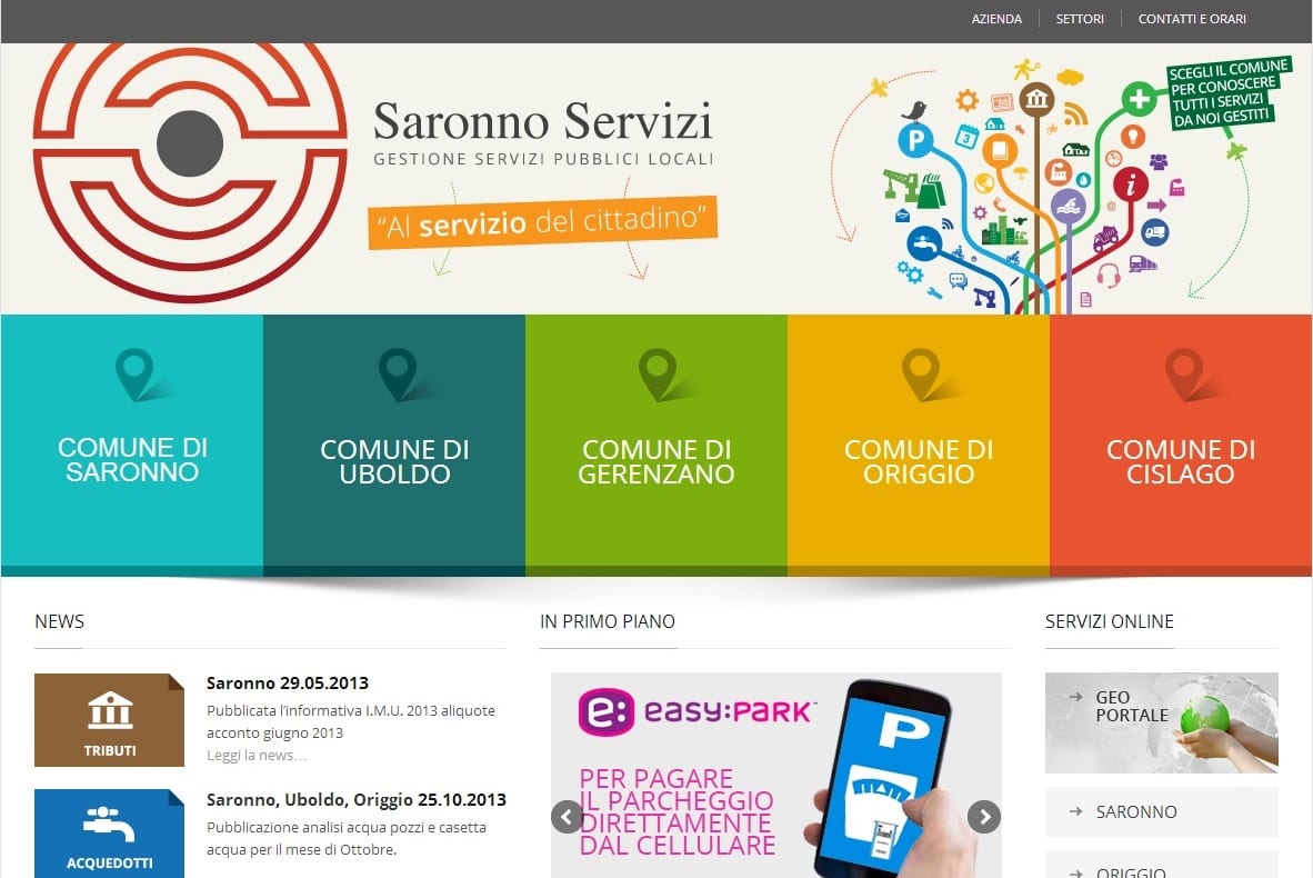 Saronno Servizi, attivo il nuovo portale per servizi online