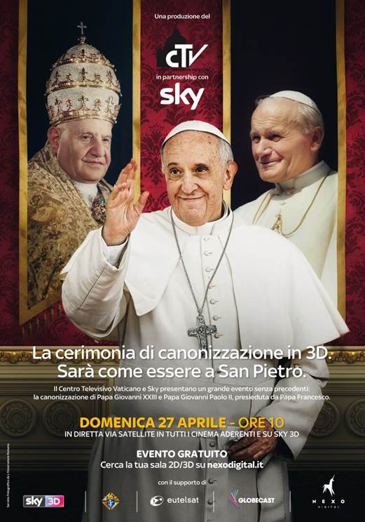 La canonizzazione papale in diretta 3D al Silvio Pellico