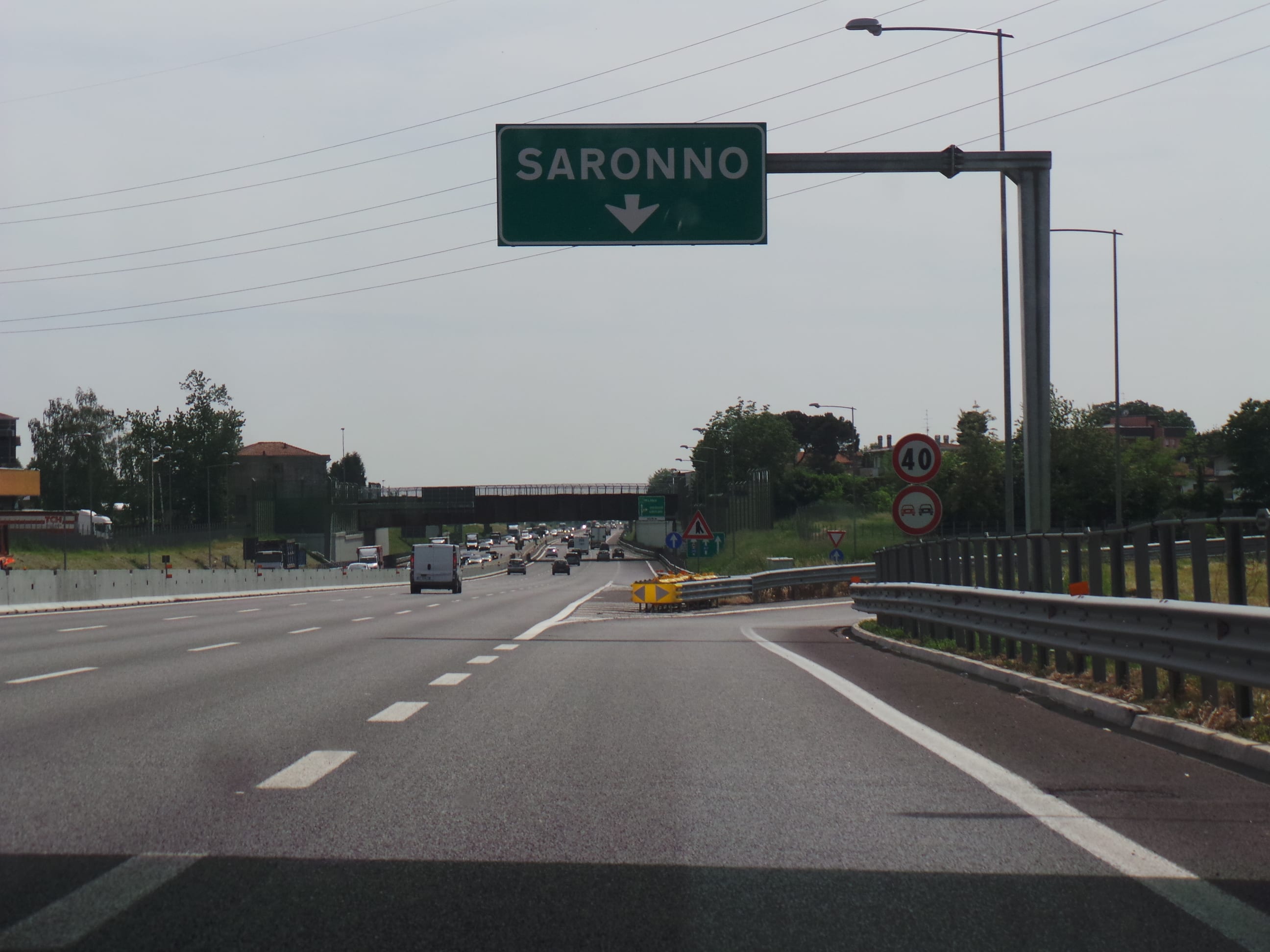 Autostrada, chiuso lo svincolo di Saronno