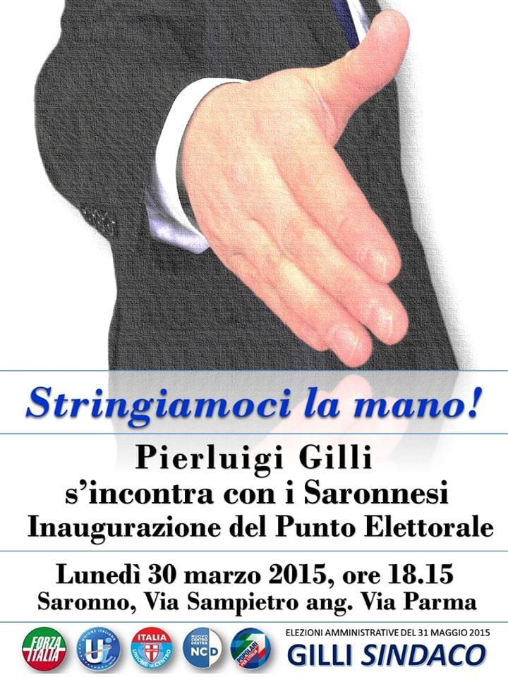 “Stringiamoci la mano!”: Gilli inaugura il punto elettorale