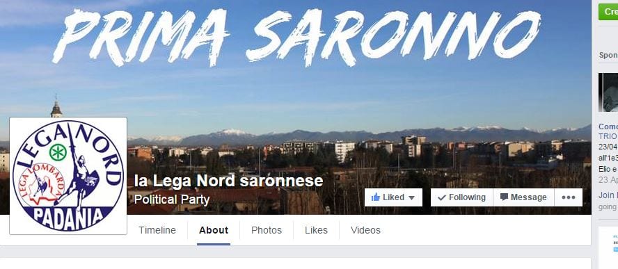 La Lega Nord saronnese approda su Facebook e Twitter
