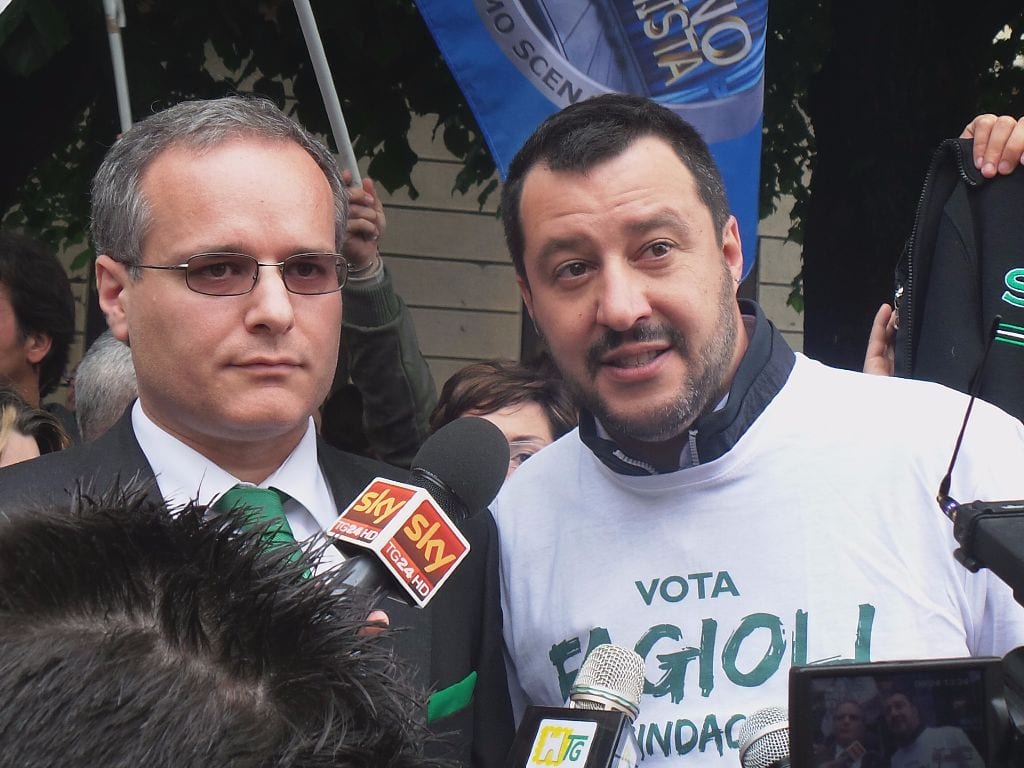 Mercoledì mattina al mercato Matteo Salvini con Fagioli