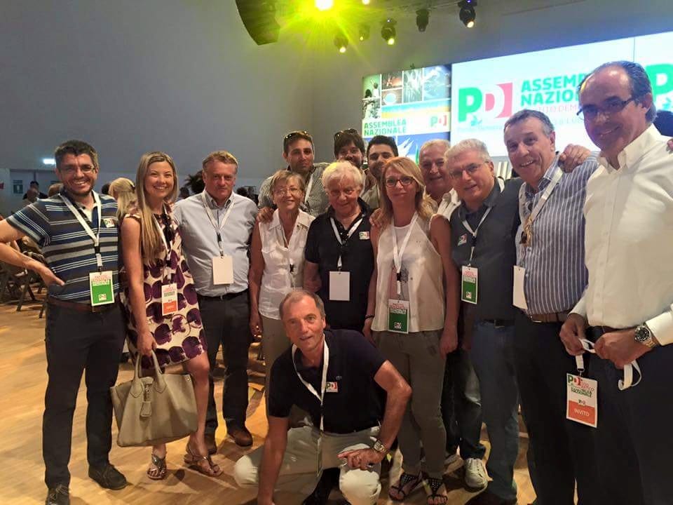 Alberto Paleardi con Gadda all’assemblea nazionale del Pd