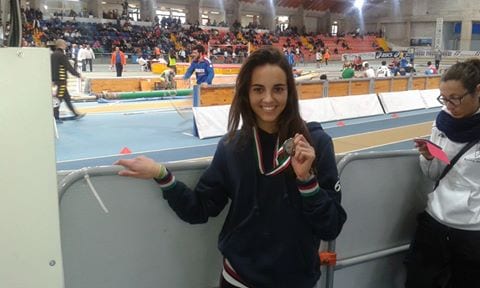 Chiara Proverbio, atleta Osa in maglia azzurra a Padova