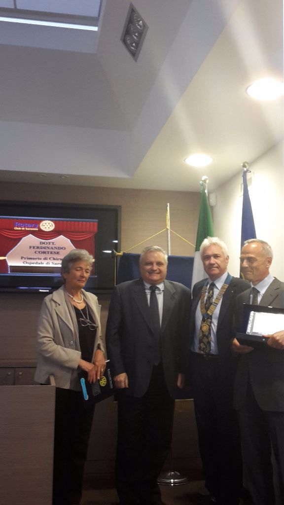 Rotary: premio professionalità 2016 al primario Ferdinando Cortese