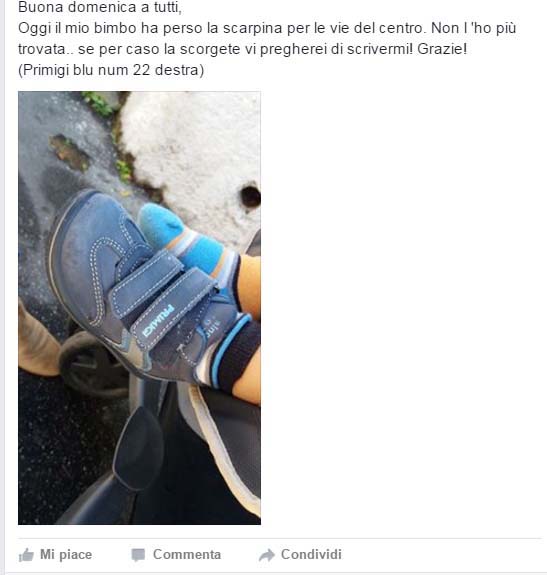 Baby Cenerentolo perde la scarpina: la ritrova “su Facebook”