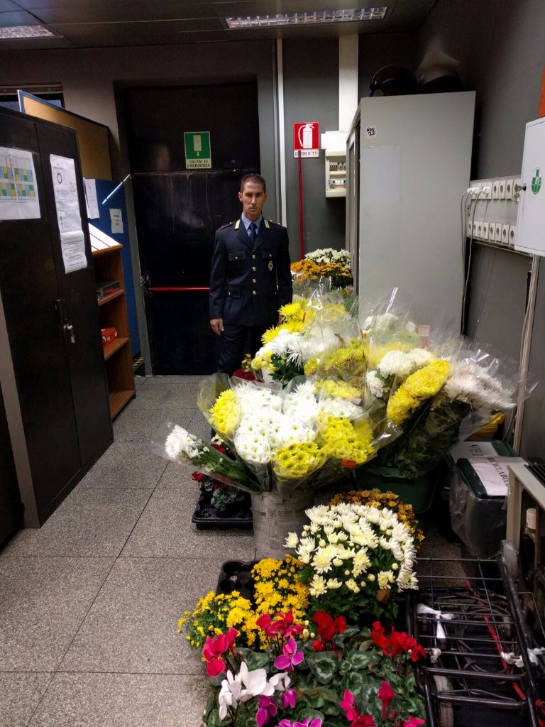 Vende fiori “nel posto e nel modo sbagliato”: mille euro di multa