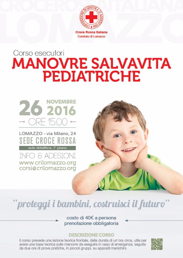 Cri Lomazzo: un corso sulle manovre salvavita pediatriche