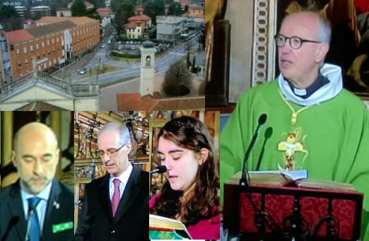Highlight Messa al Santuario: profughi, Jovanotti e…  pochette leghista