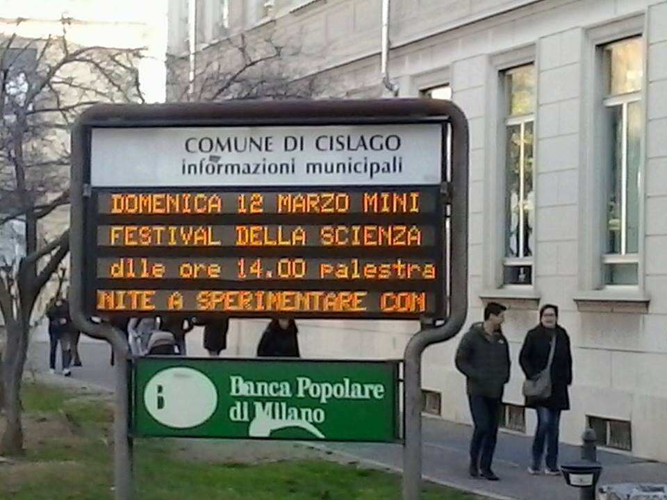 Cislago: domenica nel segno della scienza alla scuola Mazzini