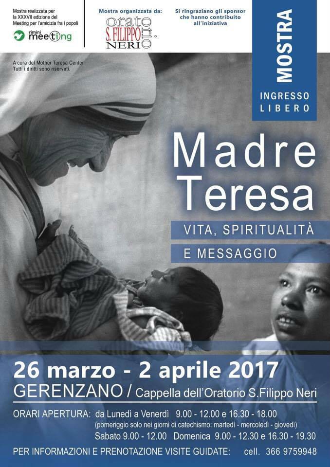Gerenzano, mostra per Madre Teresa