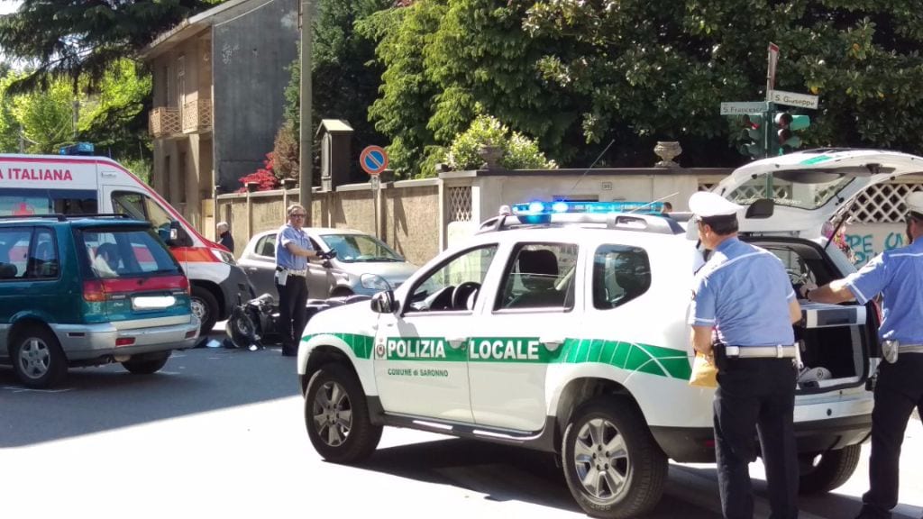 Cislago e Caronno: tre motociclisti feriti in due incidenti