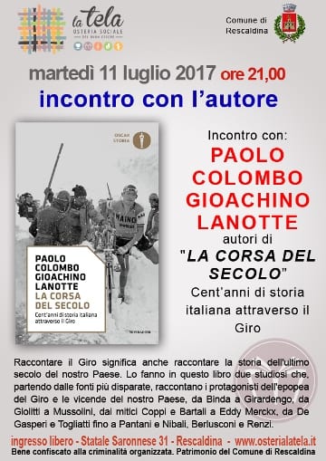 Cento anni di storia italiana… attraverso la maglia rosa: presentazione letteraria alla Tela di Rescaldina