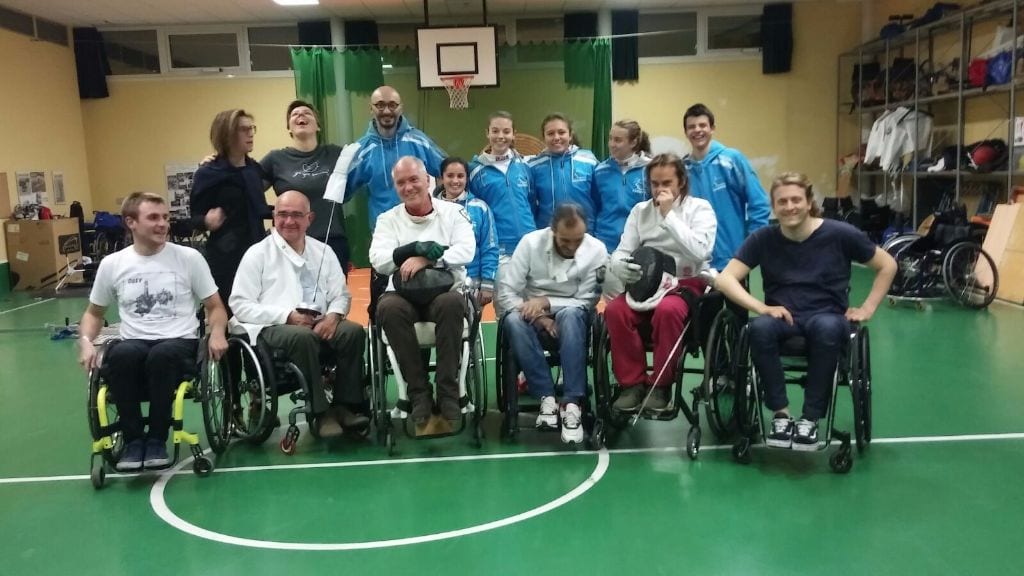 Schermidori saronnesi ospiti dei paralimpici dell’Accademia Scherma Groane
