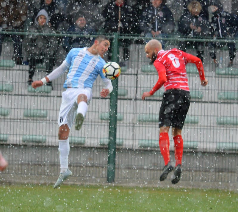 Calcio Fbc Saronno: il fotoracconto della partita sotto la neve