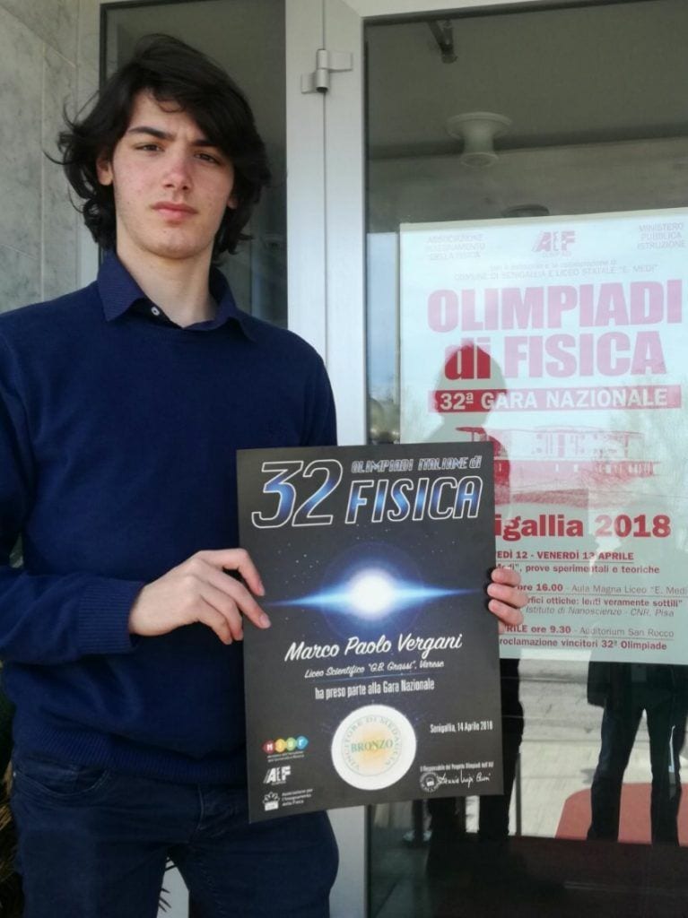 Cogliatese campione… di Fisica: Marco Vergani terzo alle Olimpiadi