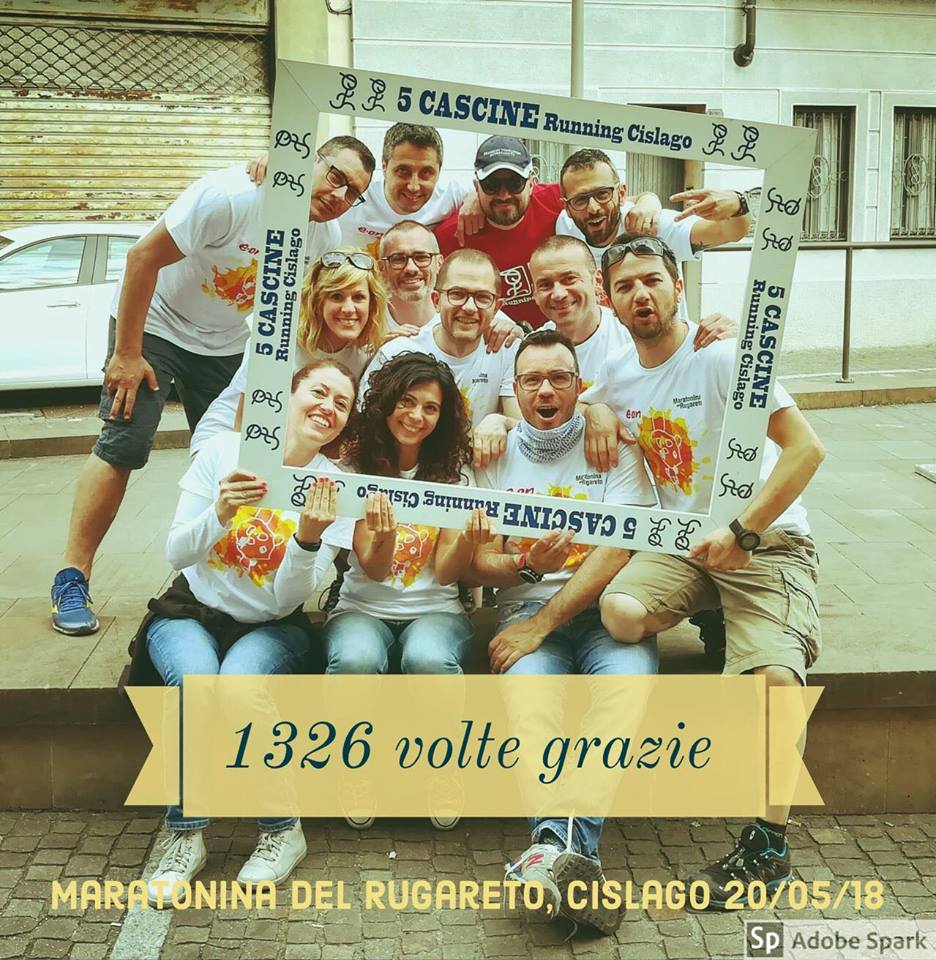 Cislago: 1326 alla Maratonina del Rugareto, selfie di ringraziamento
