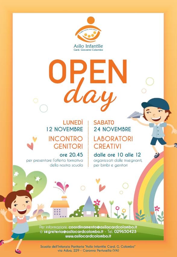 Open day, la scuola dell’infanzia Colombo di Caronno si presenta