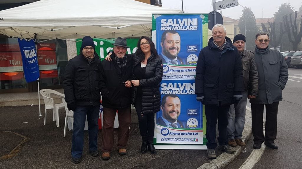 Da Cislago a Ceriano: la Lega in piazza per Salvini