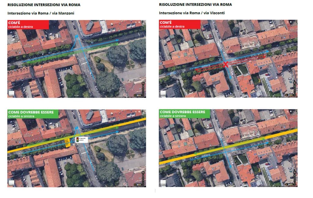 Via Roma, Fiab e Legambiente: “Il progetto comunale non garantisce la sicurezza della ciclabile”