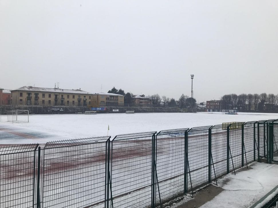 Calcio locale: ancora neve, tutto fermo dall’Eccellenza in giù