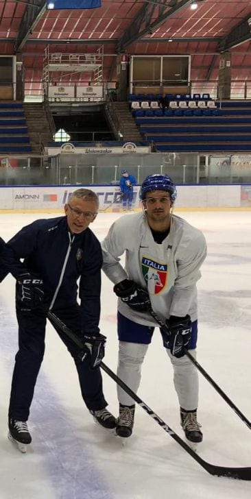 Hockey ghiaccio, Cordiano in nazionale si allena con la leggenda Larionov