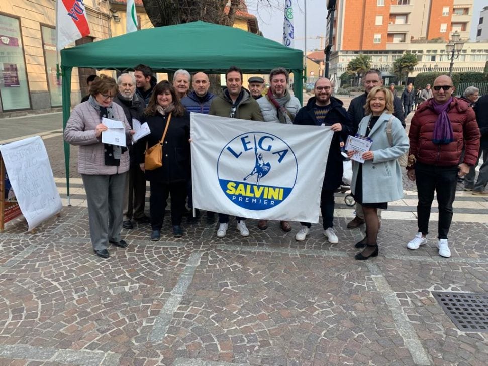 Saronno, la Lega festeggia quarant’anni in piazza Schuster