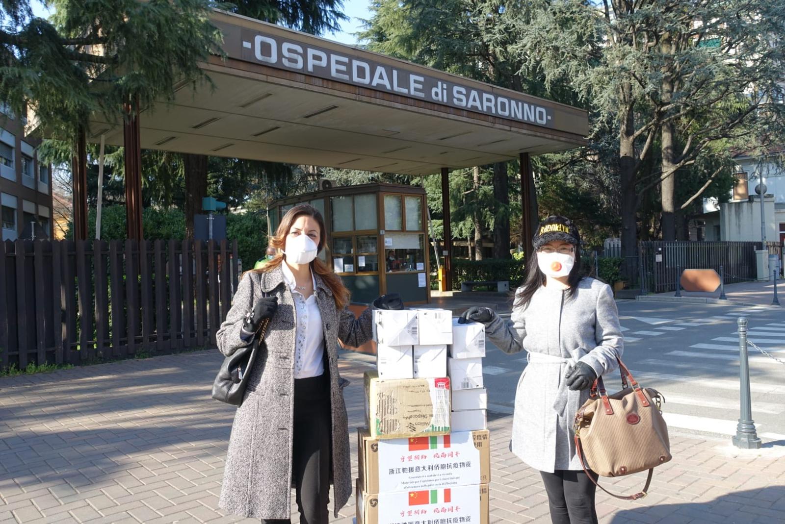Coronavirus, Saronno da imprenditore cinese 600 mascherine e materiale sanitario per l’ospedale