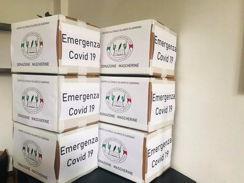 Coronavirus, il centro islamico di Saronno dona 2000 mascherine a volontari e forze ordine
