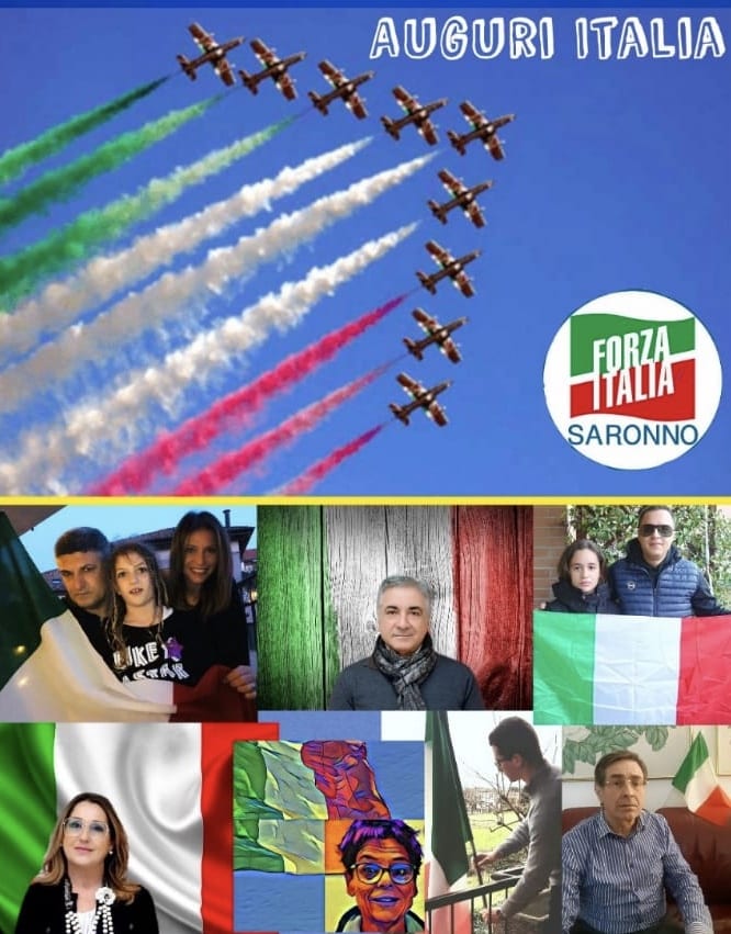 Forza Italia Saronno festeggia la nascita del tricolore