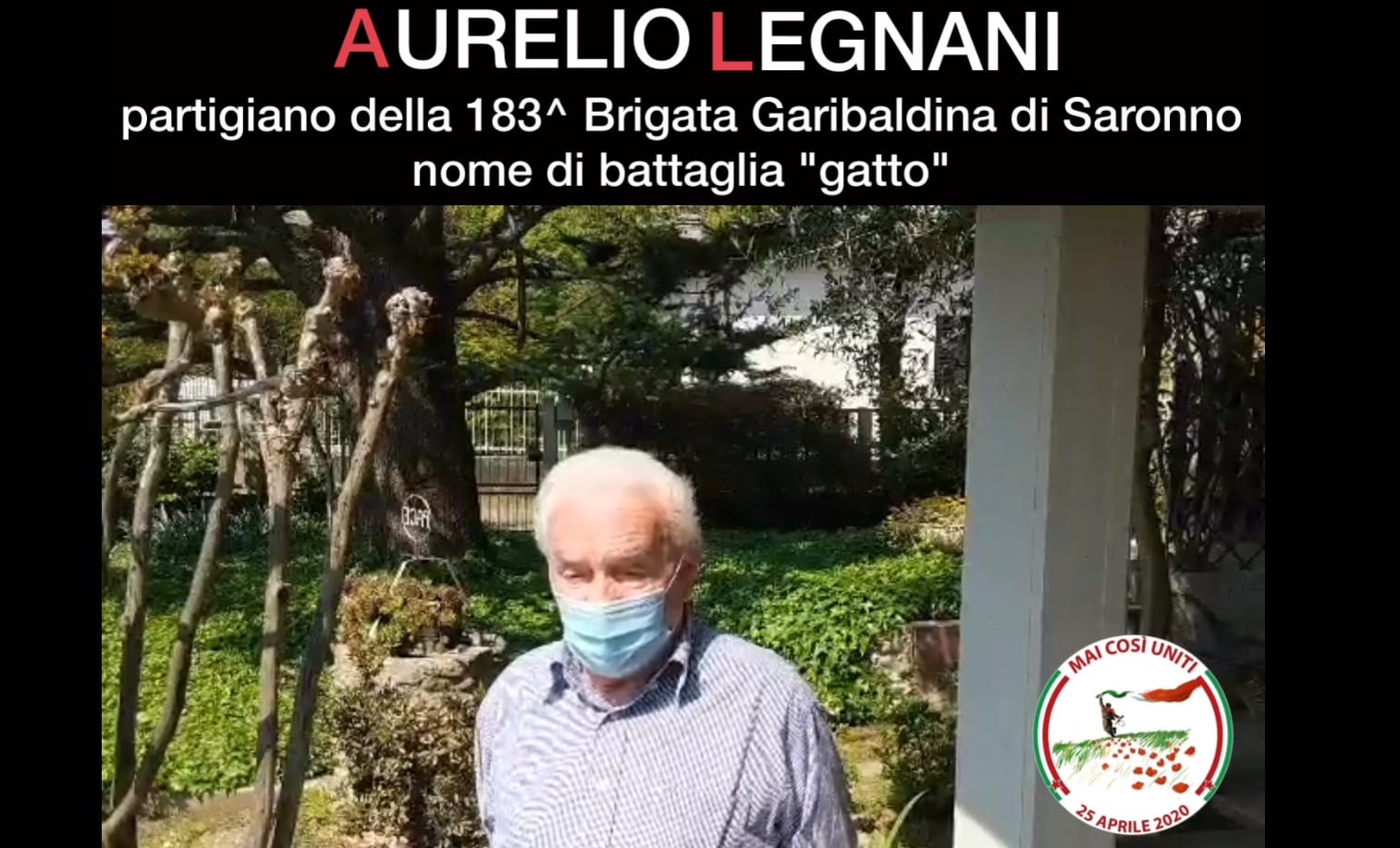 25 aprile: il messaggio del partigiano saronnese Aurelio Legnani
