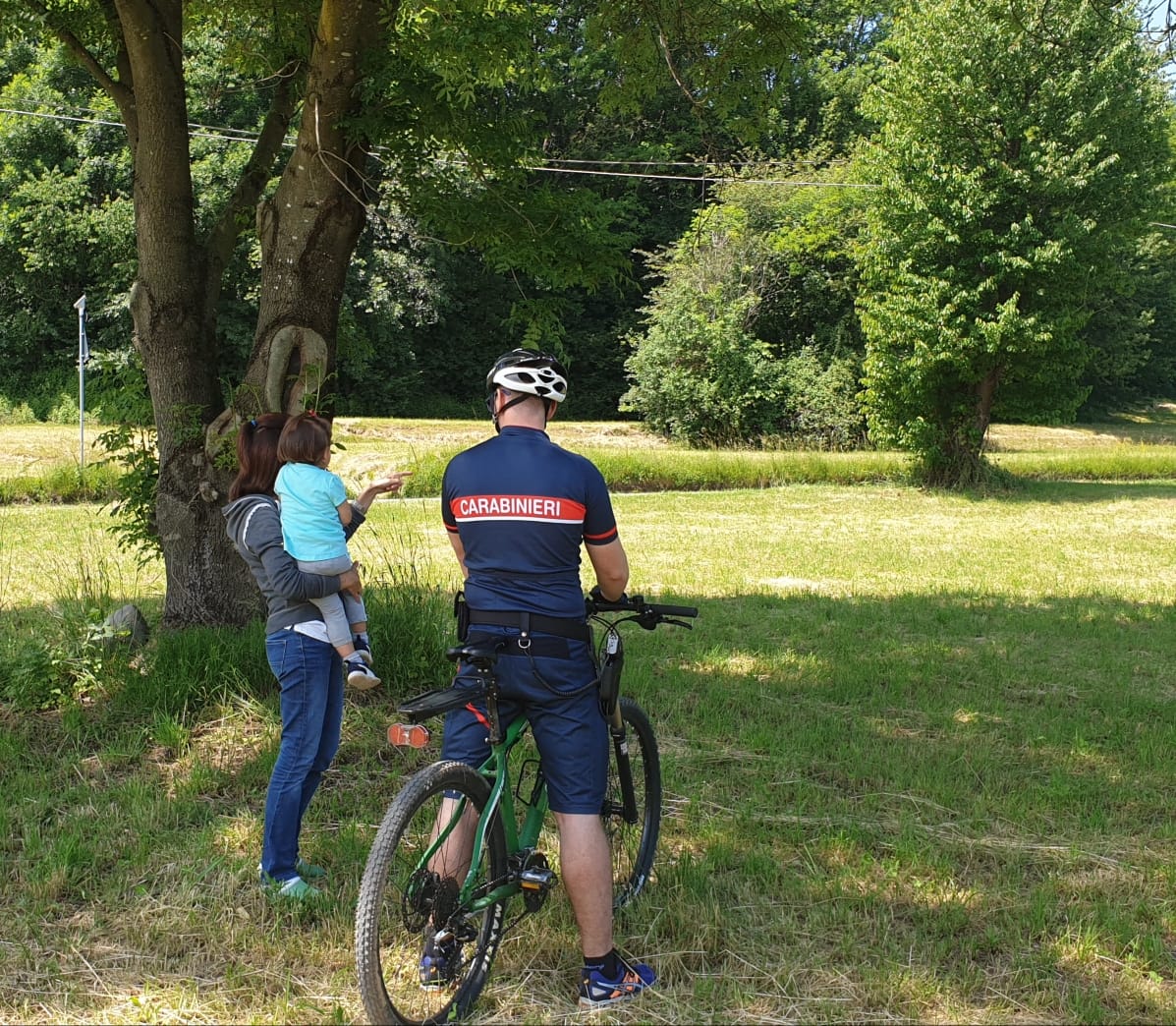 Controlli in mountain bike per i carabinieri forestali