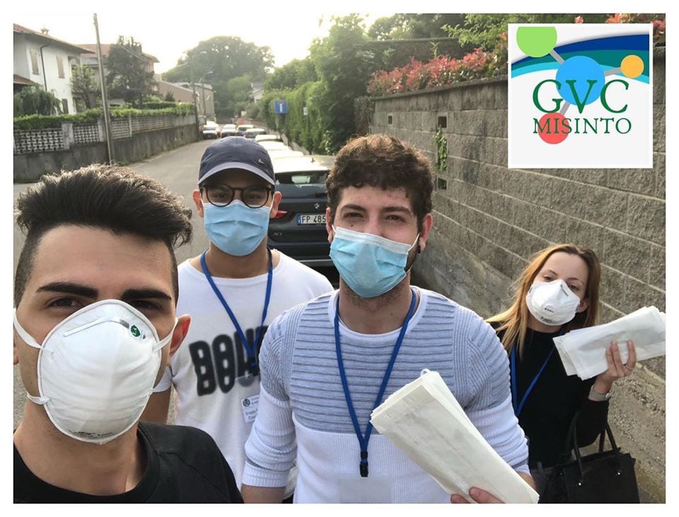 Fase 2, i volontari Gvc hanno distribuito le mascherine ai concittadini di Misinto