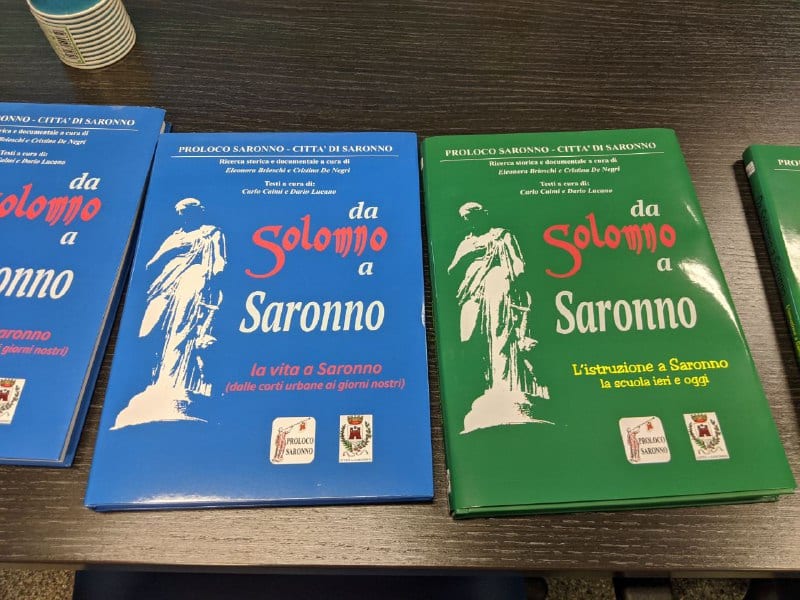 Miglino racconta “l’investimento per la scuola” dei saronnese svelato dai volumi targati Proloco