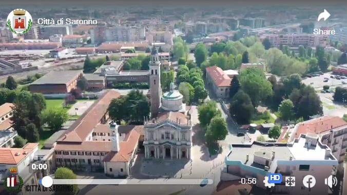 “Saronno è mondiale”: video realizzato con il drone della pl per celebrare la patronale