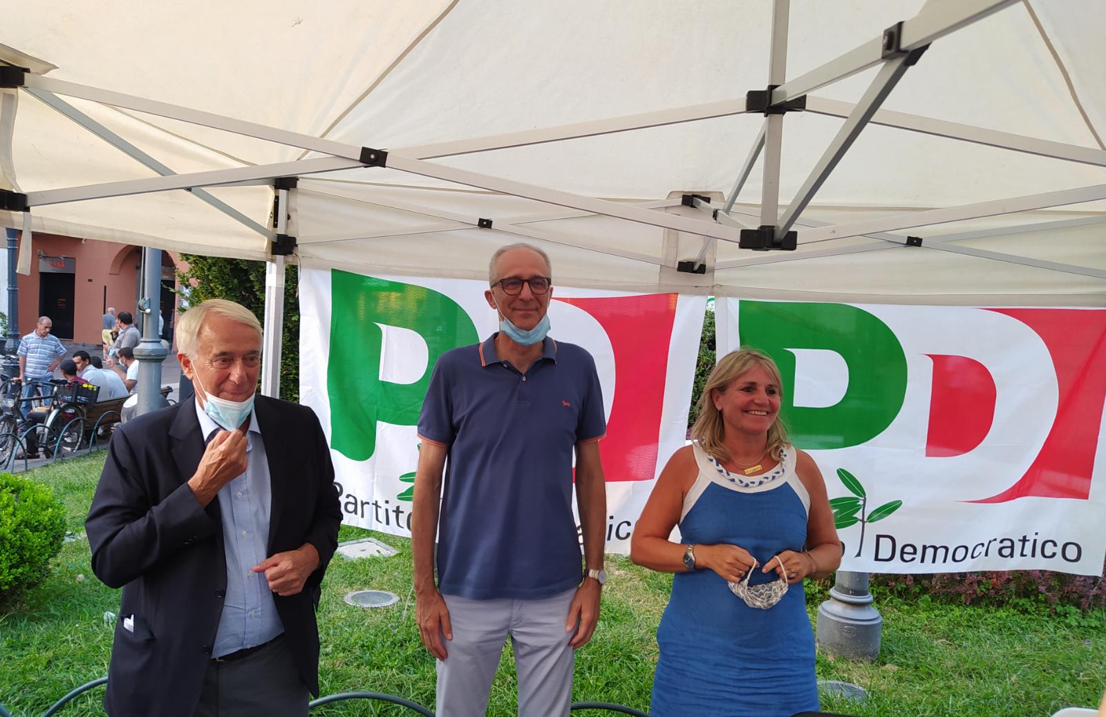 L’europarlamentare Pisapia (PD) a Saronno per sostenere Augusto Airoldi: le foto