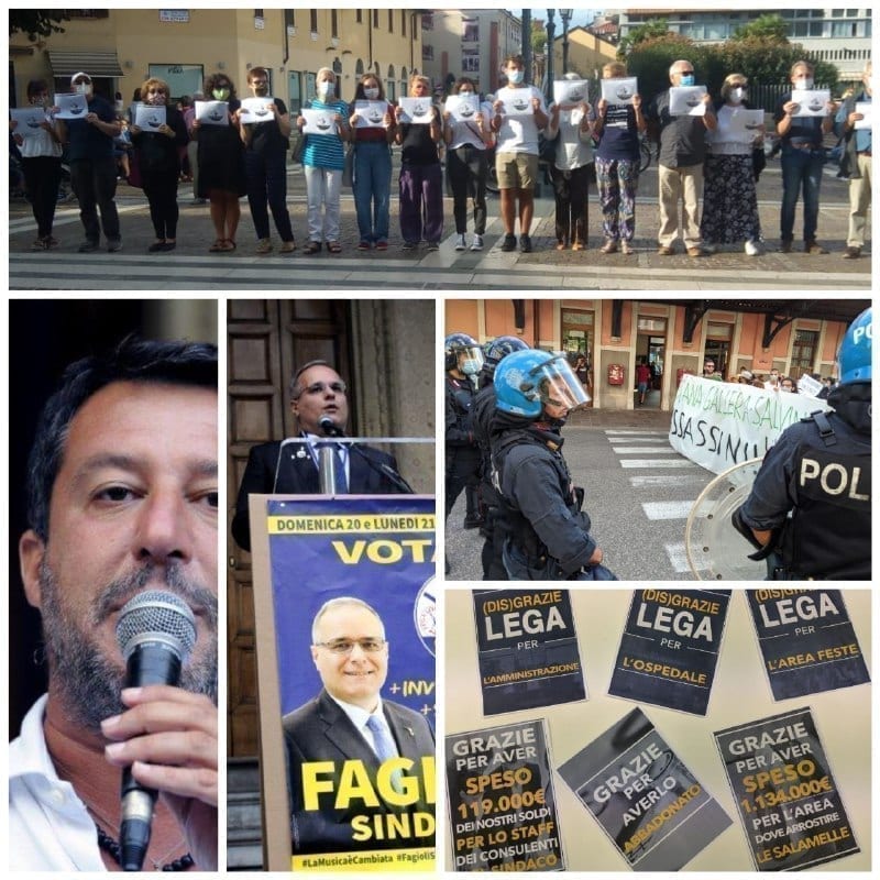 Countdown elettorale: -19 al voto. A tutto Salvini: contestazione anarchica, l’ironia di Gilli e del flash mob. Le foto di Bison