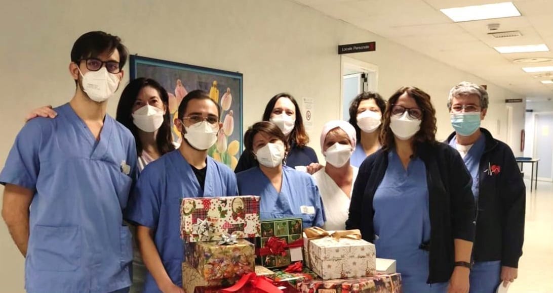 Scatole di Natale dalla terapia intensiva coronarica dell’ospedale di Saronno