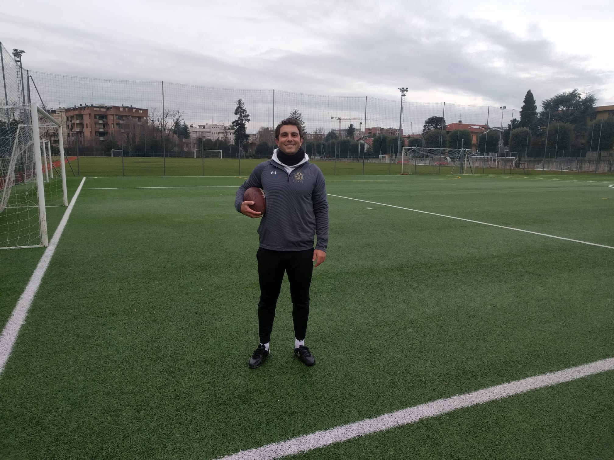 L’atleta Nfl Giorgio Tavecchio torna in città: si sta allenando al Centro Ronchi