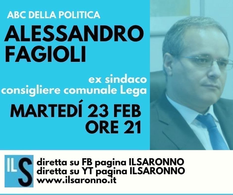 L’ex sindaco Alessandro Fagioli protagonista all’Abc: stasera live alle 21