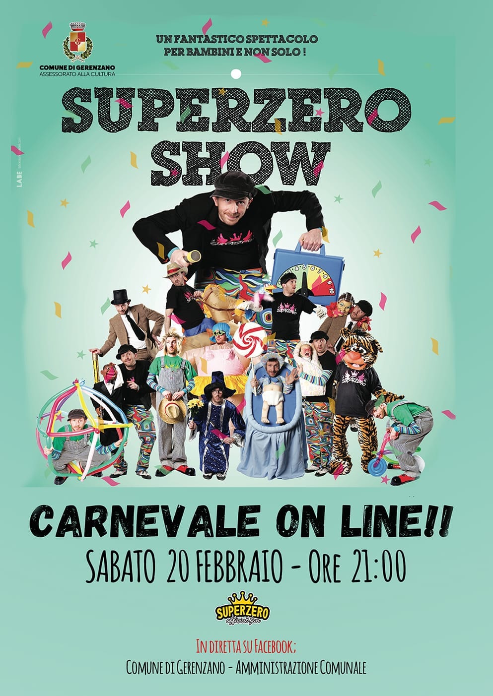 Gerenzano, tutti sintonizzati per lo spettacolo virtuale di Carnevale “Superzero show”