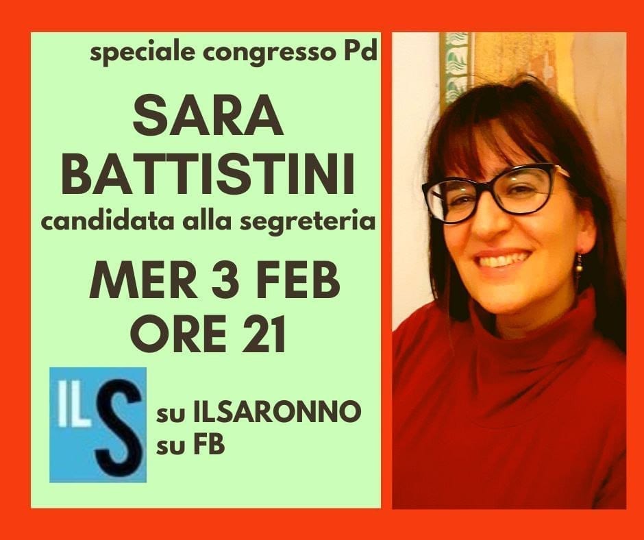 Sara Battistini, candidata alla segreteria Pd si racconta all’Abc: ore 21
