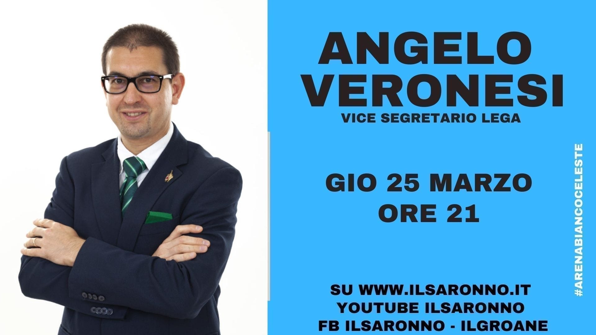 Angelo Veronesi (Lega) protagonista all’Abc: stasera live alle 21