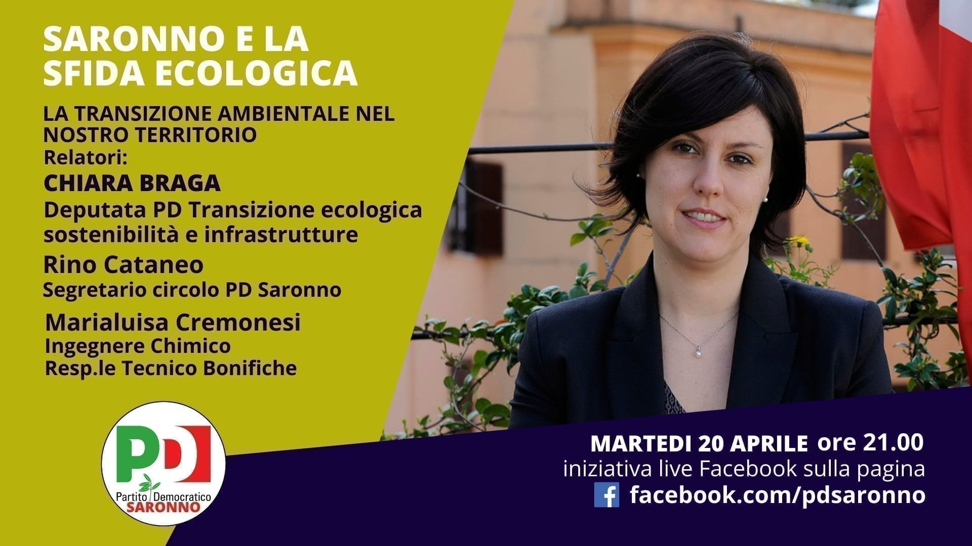 Pd, Chiara Braga con Cremonesi e Cataneo per parlare di trasformazione ambientale
