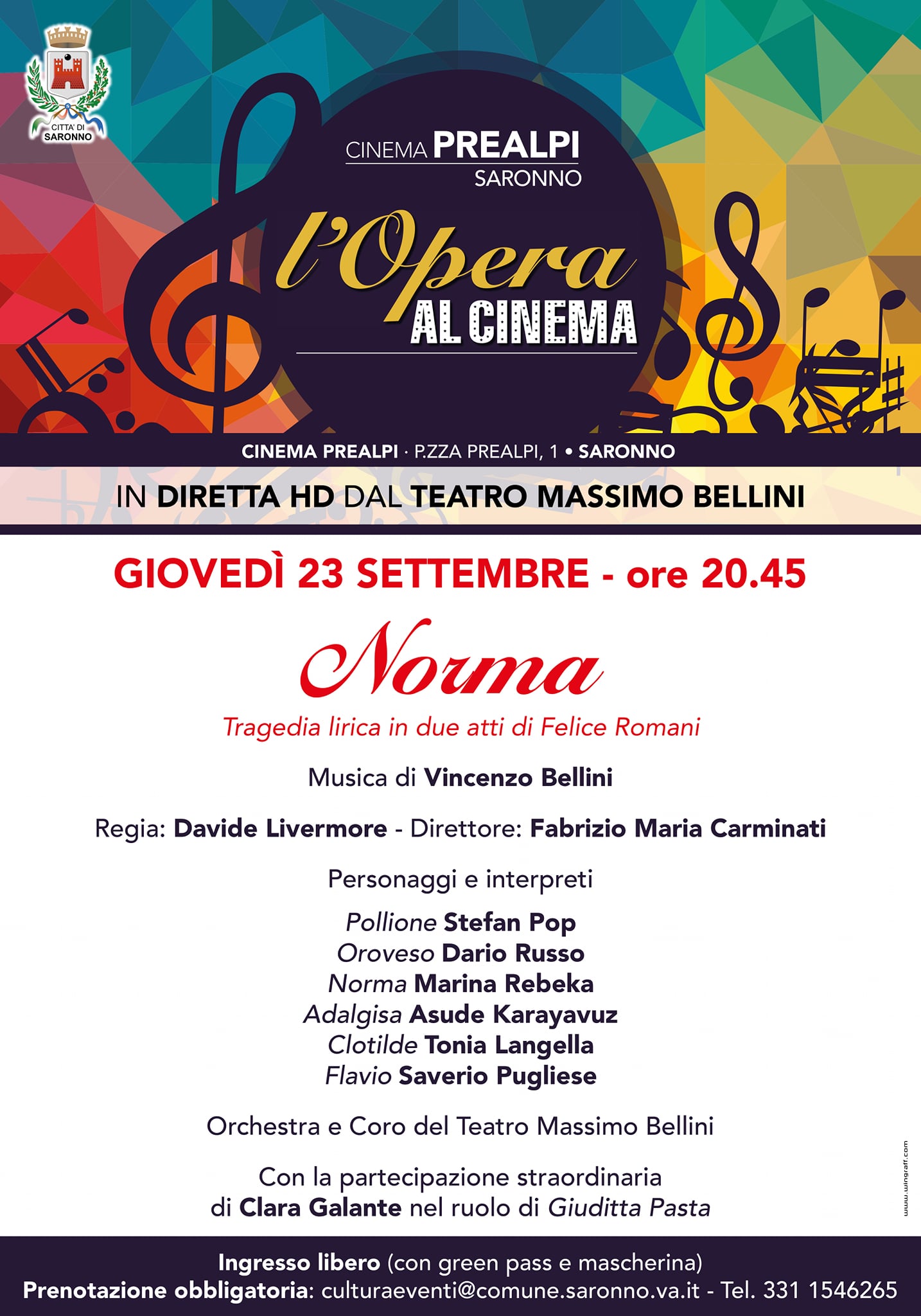 Dal Bellini di Catania al cinema Prealpi, in diretta l’opera “Norma”