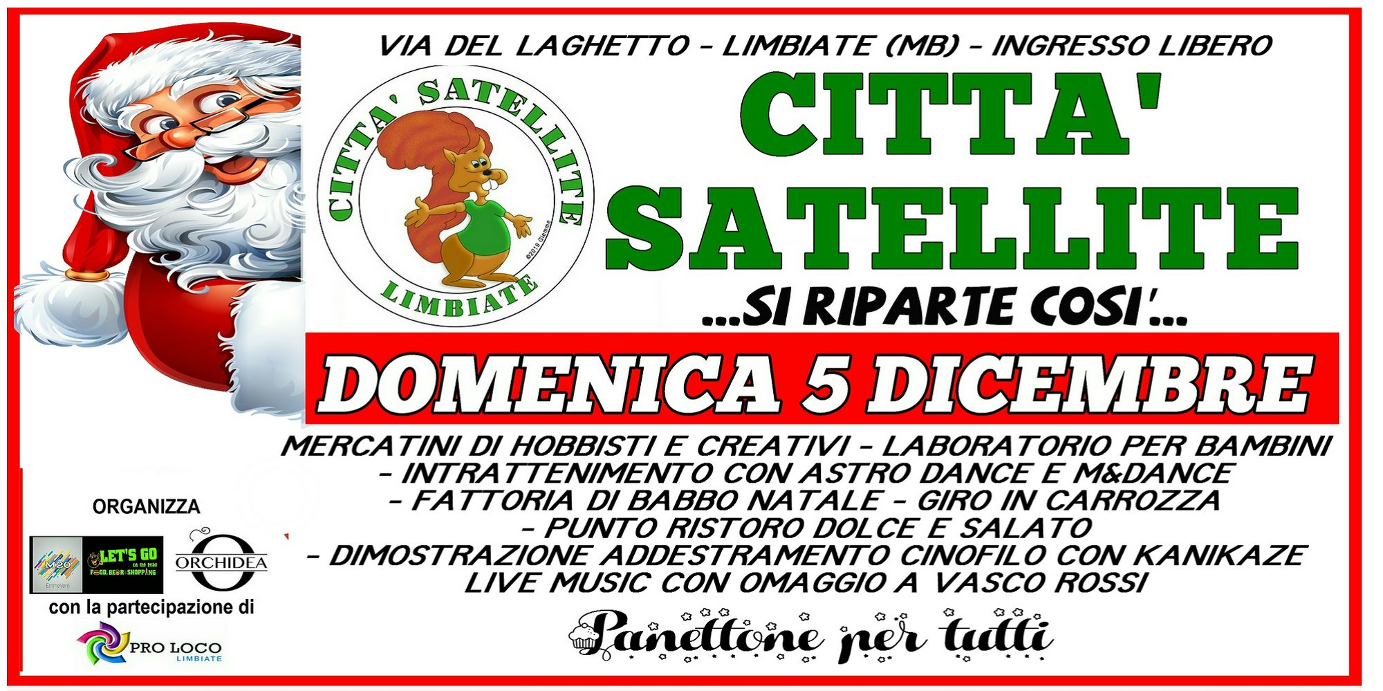 Prime iniziative a Città Satellite: si parte dal Natale