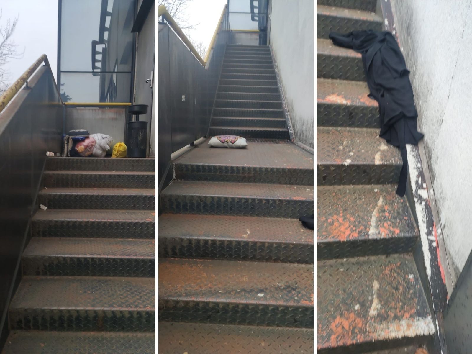 Saronno, le scale del Municipio diventano un bivacco per un senzatetto