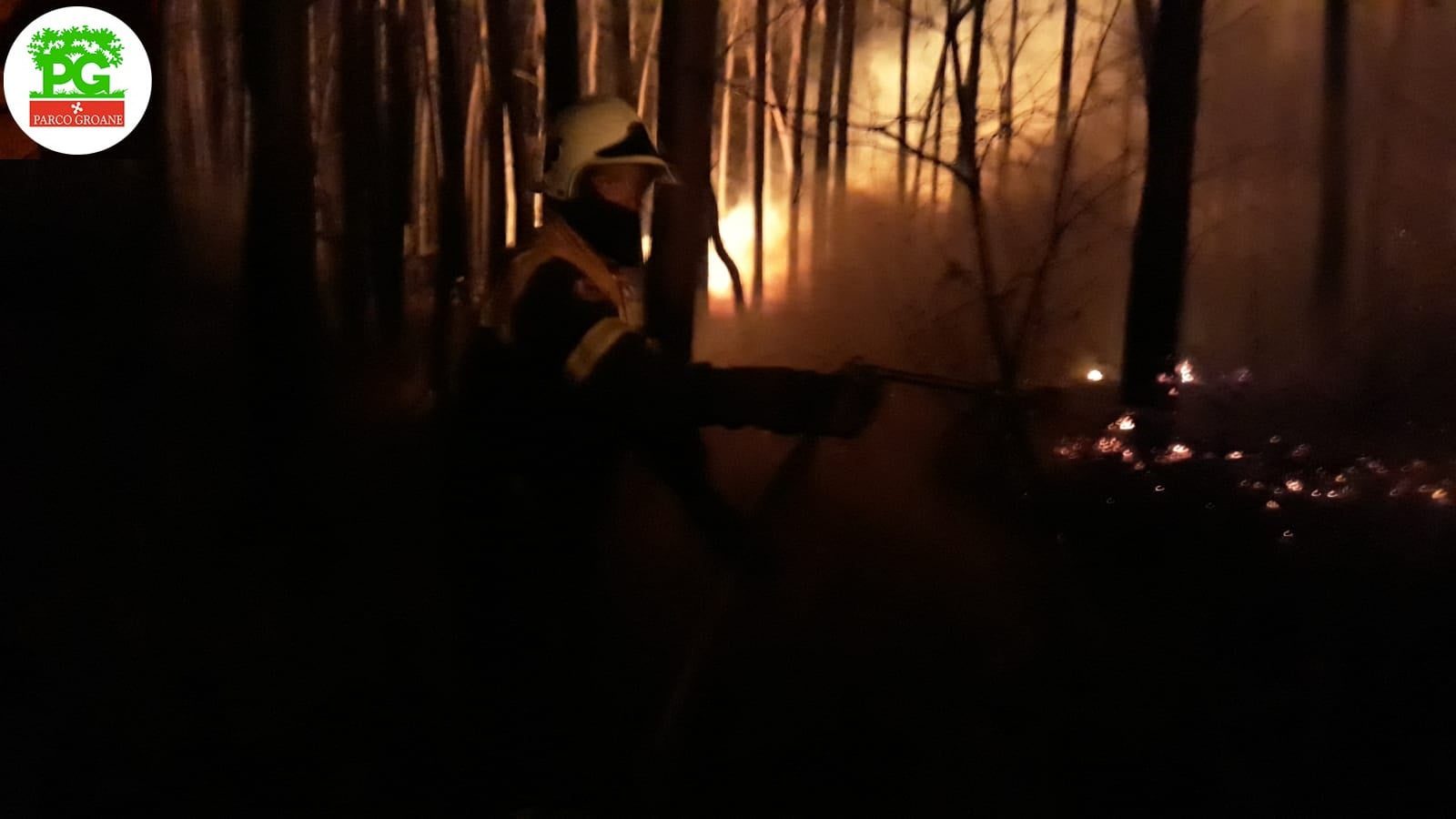 Incendio alle porte di Saronno: distrutto un ettaro di bosco